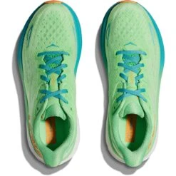 Hoka Chaussures Running Homme - Clifton 9 - Zest / Lime Glow -Hoka Chaussures Boutique hoka clifton 9 running shoes zest lime glow 2 1502517