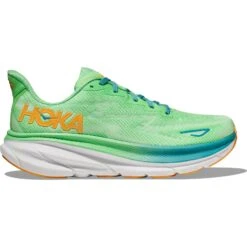 Hoka Chaussures Running Homme - Clifton 9 - Zest / Lime Glow -Hoka Chaussures Boutique hoka clifton 9 running shoes zest lime glow 3 1502518
