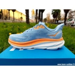 HOKA Clifton 9 Wide Femme Airy Blue / Ice Water -Hoka Chaussures Boutique hoka clifton 9 wide femme airy blue ice water 4