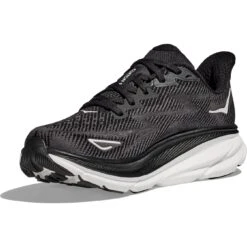 Hoka Chaussures Running Homme - Clifton 9 Wide - Noir / Blanc -Hoka Chaussures Boutique hoka clifton 9 women s running shoes black white 6 1377070 1