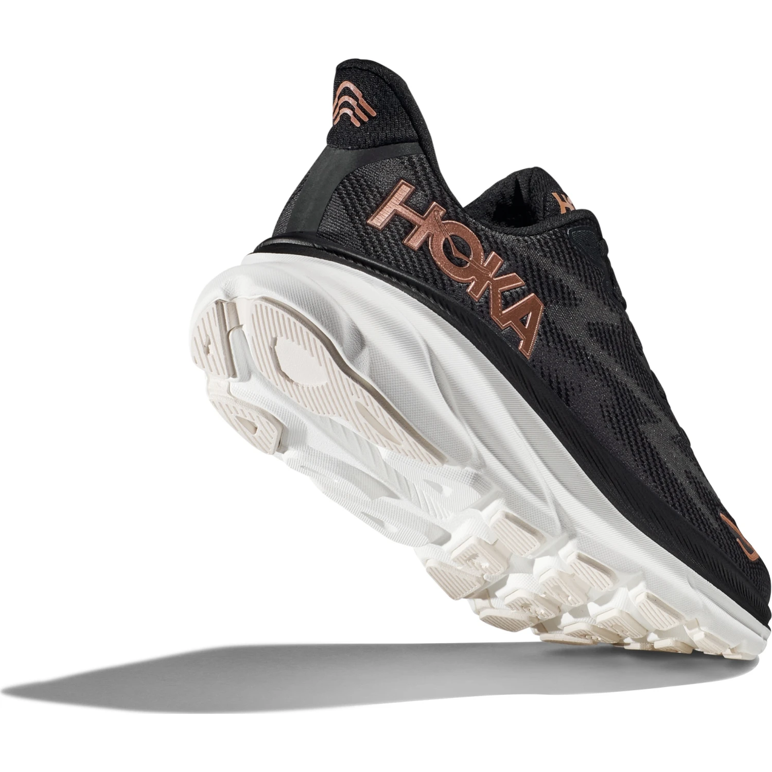 Hoka Chaussures Running Femme - Clifton 9 - Noir / Rose Gold 7 Hoka Chaussures Running Femme - Clifton 9 - Noir / Rose Gold – Image 5