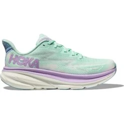Hoka Chaussures Running Femme - Clifton 9 - Sunlit Ocean / Lilac Mist -Hoka Chaussures Boutique hoka clifton 9 womens running shoes sunlit ocean lilac mist 1 1502384