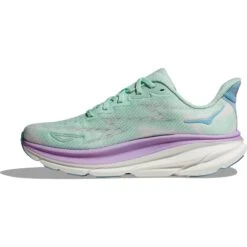 Hoka Chaussures Running Femme - Clifton 9 - Sunlit Ocean / Lilac Mist -Hoka Chaussures Boutique hoka clifton 9 womens running shoes sunlit ocean lilac mist 3 1502378