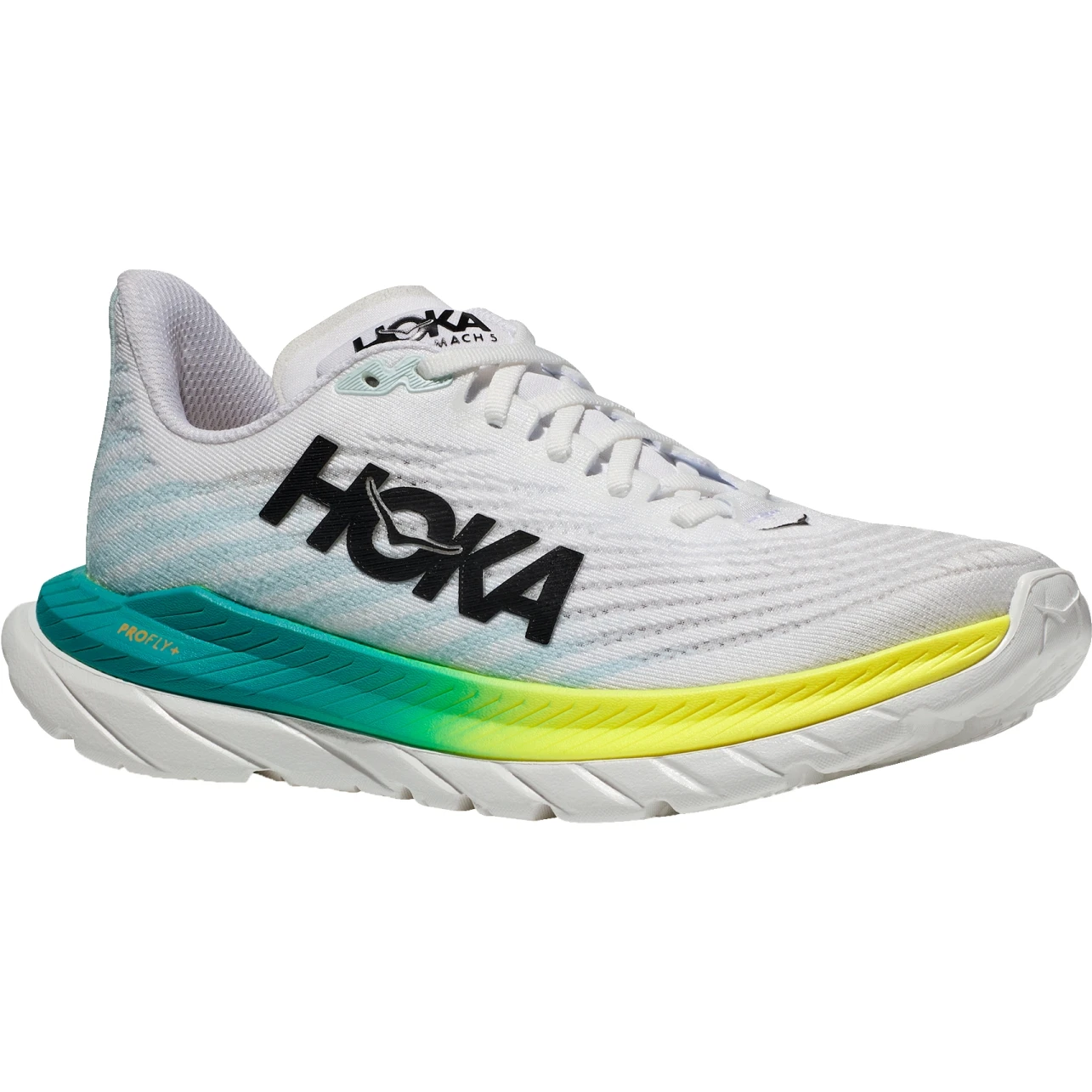 Hoka Chaussures Running Femme - Mach 5 - Blanc / Blue Glass 3 Hoka Chaussures Running Femme - Mach 5 - Blanc / Blue Glass
