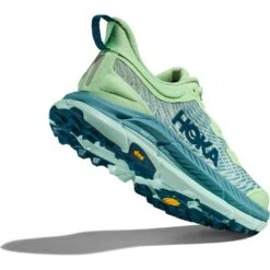 Hoka Chaussures Running Femme - Mafate Speed 4 - Lime Glow / Ocean Mist -Hoka Chaussures Boutique hoka mafate speed 4 womens running shoes lime glow ocean mist 4 1503154