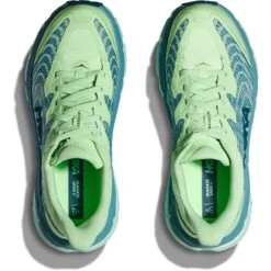 Hoka Chaussures Running Femme - Mafate Speed 4 - Lime Glow / Ocean Mist -Hoka Chaussures Boutique hoka mafate speed 4 womens running shoes lime glow ocean mist 5 1503155