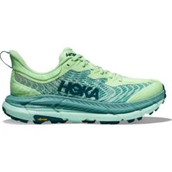 Hoka Chaussures Running Femme - Mafate Speed 4 - Lime Glow / Ocean Mist -Hoka Chaussures Boutique hoka mafate speed 4 womens running shoes lime glow ocean mist 7 1503157