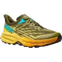 Hoka Chaussures Running Homme - Speedgoat 5 - Avocado / Passion Fruit