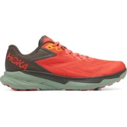 Hoka Chaussures Running - Zinal - Fiesta / Noir Olive -Hoka Chaussures Boutique hoka zinal running shoes fiesta black olive 6 1240691